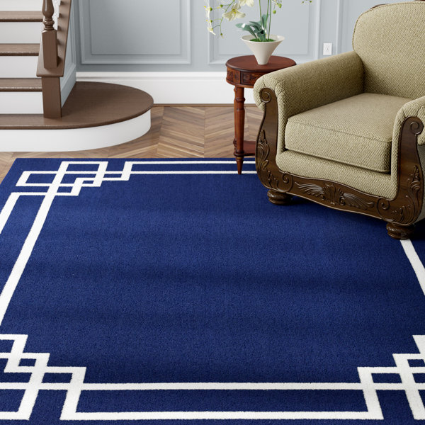 Charlton Home® Olmos Navy Blue Indoor/Outdoor Area Rug & Reviews Wayfair
